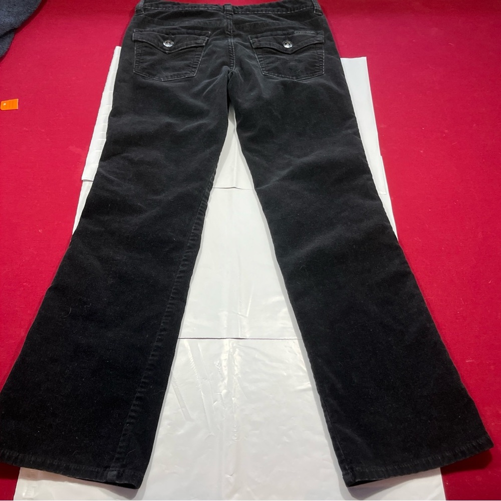 Calvin Klein BLACK Corduroy Pants Womens Size 6 Bootcut Y2K stretchy Cotton Poly